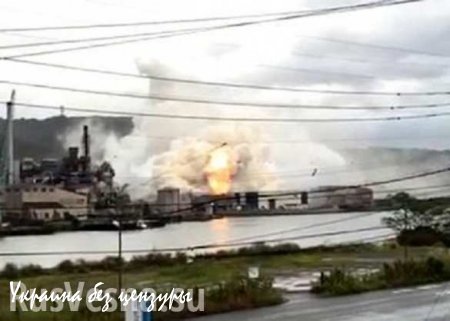 Несколько сильных взрывов прогремело на алюминиевом заводе в Японии (ВИДЕО)