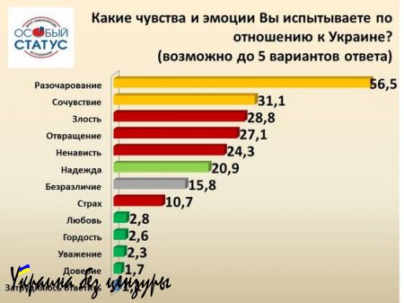 Результаты соцопроса об эмоциональном отношении жителей ЛНР к Украине (ИНФОГРАФИКА)