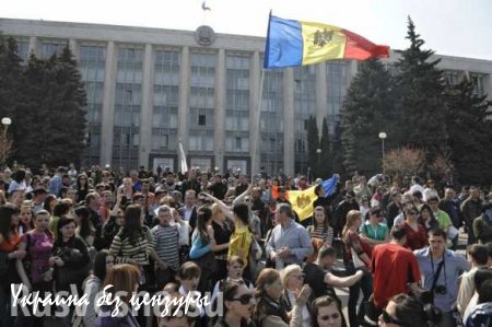 Майдан в Кишиневе — видео с беспилотника