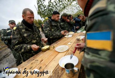 Солдат ВСУ кормят дубовым мясом и гнилыми помидорами