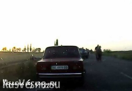 На месте ДТП с участием авто «Айдара» боевики напали на николаевских журналистов (ВИДЕО)