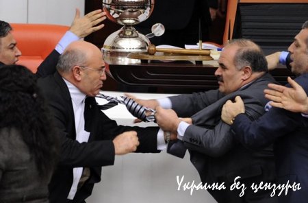 Американское издание собрало фото драк в парламентах разных стран