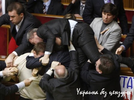 Американское издание собрало фото драк в парламентах разных стран