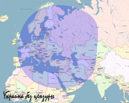 РЕАЛЬНАЯ зона покрытия крылатыми ракетами Калибр-НК (ФОТО)