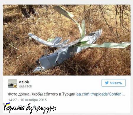 Опубликованы снимки с места падения сбитого беспилотника в Турции (ФОТО)
