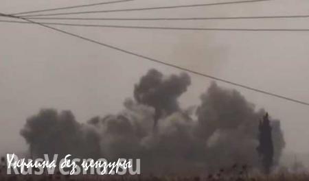 Боевики ИГИЛ сняли авиаудар по своим позициям (ВИДЕО)