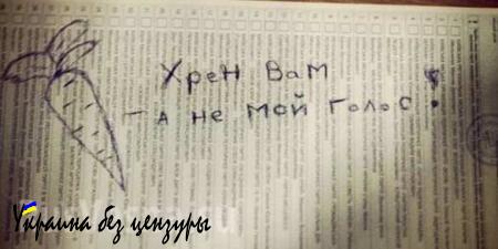 «Живи, Новороссия!»: что пишут на бюллетенях для голосования на Украине (ФОТОЛЕНТА, ВИДЕО)
