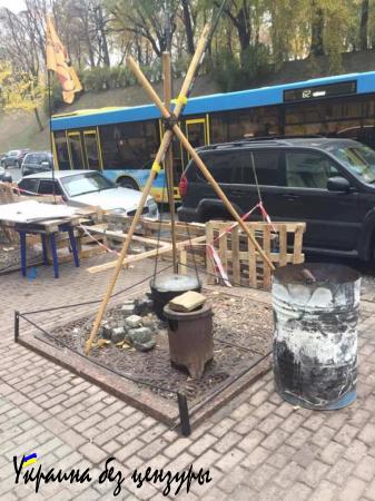 Ляшко со сцены импровизированного «майдана» под Радой «мочит» Порошенко (ФОТО, ВИДЕО)