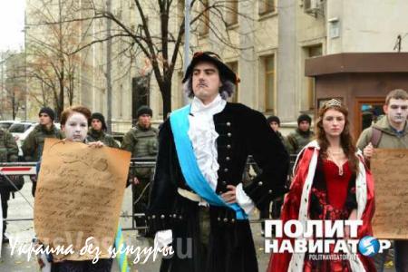 На русском говорят необразованные оккупанты — пикет в защиту мовы