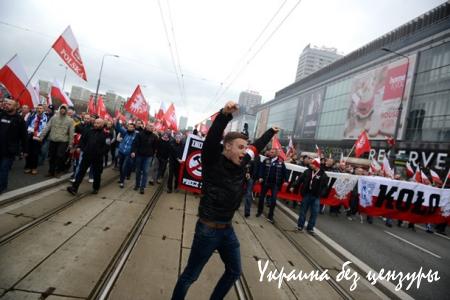 Многотысячный марш националистов в Польше: онлайн