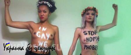 Новая украинская полиция скрутила активисток Femen под Верховной Радой (ФОТО)