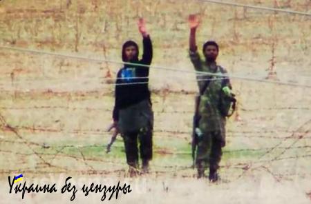 Боевики ИГИЛ непринужденно болтают с турецкими пограничниками, гуляя вдоль границы (ФОТО, ВИДЕО)