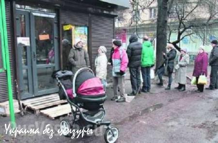 Украинский мир: Киевляне мерзнут в очередях за дешевым хлебом (ФОТО)
