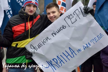 У Рады митингуют за отставку Яценюка: «Беги, кролик, беги!» (ФОТО)