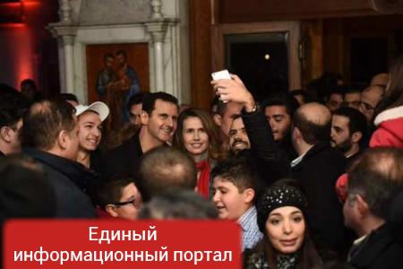 Башар Асад посетил христианскую церковь в Дамаске (ФОТО, ВИДЕО)