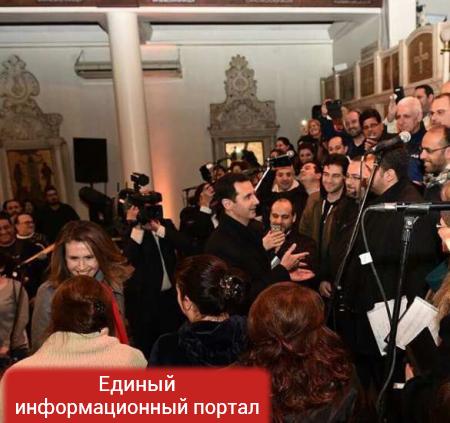 Башар Асад посетил христианскую церковь в Дамаске (ФОТО, ВИДЕО)