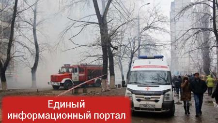 Тушение пожара после взрыва газа в Волгограде сняли с воздуха (ВИДЕО)